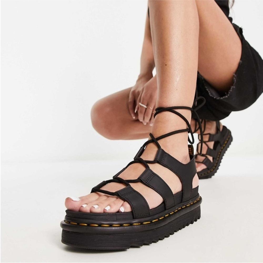 Dr. Martens- NARTILLA WOMEN'S LEATHER GLADIATOR SANDALS